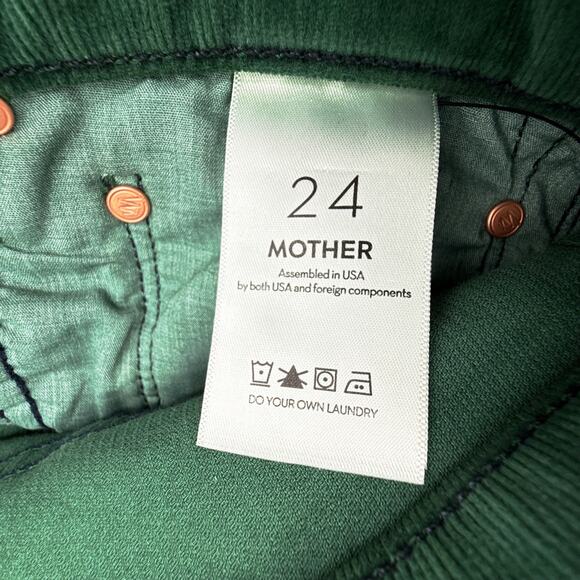MOTHER The Ditcher Roller Zip Sneak Cord in Dark Green 24 - Picture 7 of 12